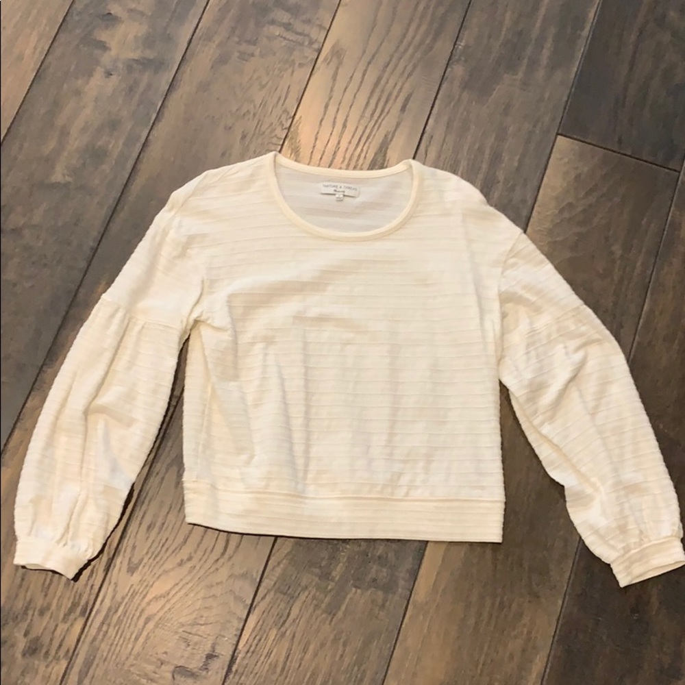 Madewell Texture & Thread Bubble Sleeve top